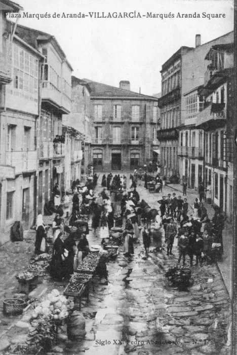 Framed Print : The Plaza Marques de Aranda, Villagarcia, Spain, early 20th century. Artist: Pedro Abad Abalo Framed Print : The Plaza Marques de Aranda, Villagarcia, Spain, early 20th century. Artist: Pedro Abad Abalo