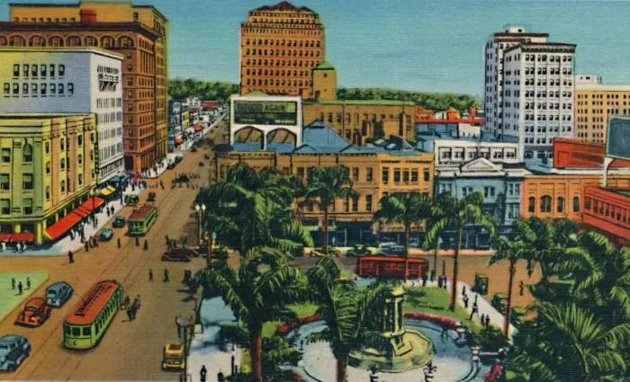 Framed Print : The Plaza. San Diego, California, c1941 Framed Print : The Plaza. San Diego, California, c1941