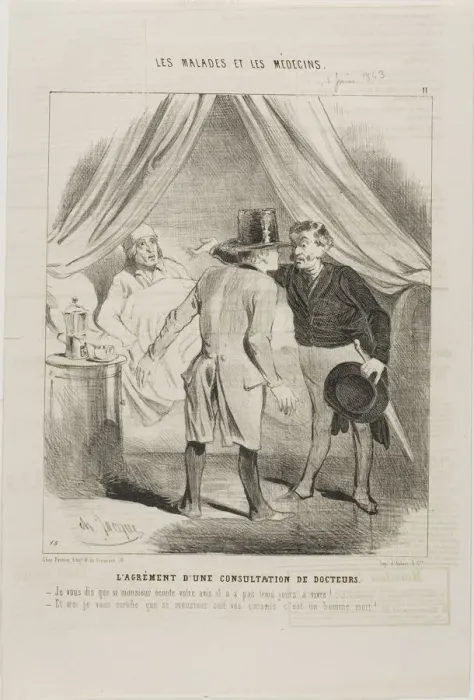 Framed Print : The Pleasure of a Doctors Consultation (plate 11), 1843. Creator: Charles Emile Jacque Framed Print : The Pleasure of a Doctors Consultation (plate 11), 1843. Creator: Charles Emile Jacque