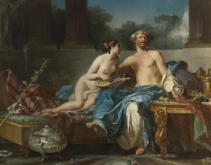 Framed Print : The Pleasures Of Anacreon. Artist: Restout, Jean-Bernard (1732-1797) Framed Print : The Pleasures Of Anacreon. Artist: Restout, Jean-Bernard (1732-1797)