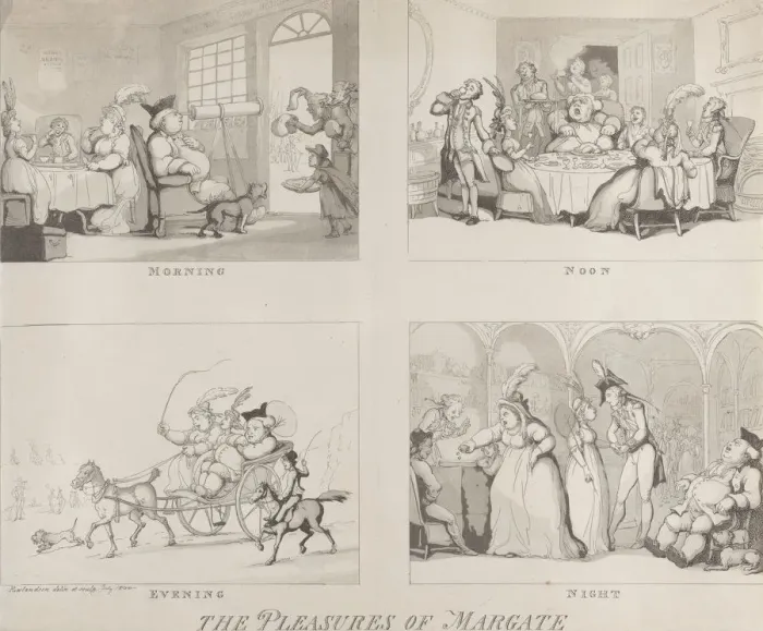 Framed Print : The Pleasures of Margate, July 25, 1800. July 25, 1800. Creator: Thomas Rowlandson Framed Print : The Pleasures of Margate, July 25, 1800. July 25, 1800. Creator: Thomas Rowlandson
