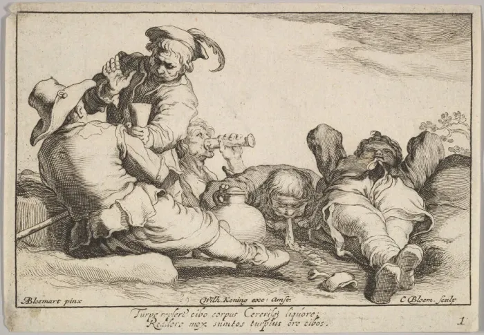 Framed Print : Pleasures of Occupation. Creator: Cornelis Bloemaert Framed Print : Pleasures of Occupation. Creator: Cornelis Bloemaert