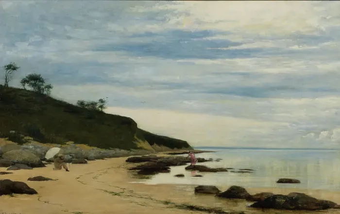 Framed Print : Plein Air-Painter at the Coast, 1881. Creator: Robert Thegerstrom Framed Print : Plein Air-Painter at the Coast, 1881. Creator: Robert Thegerstrom