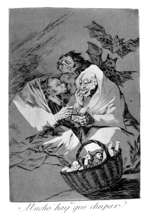 Framed Print : There is plenty to suck, 1799. Artist: Francisco Goya Framed Print : There is plenty to suck, 1799. Artist: Francisco Goya