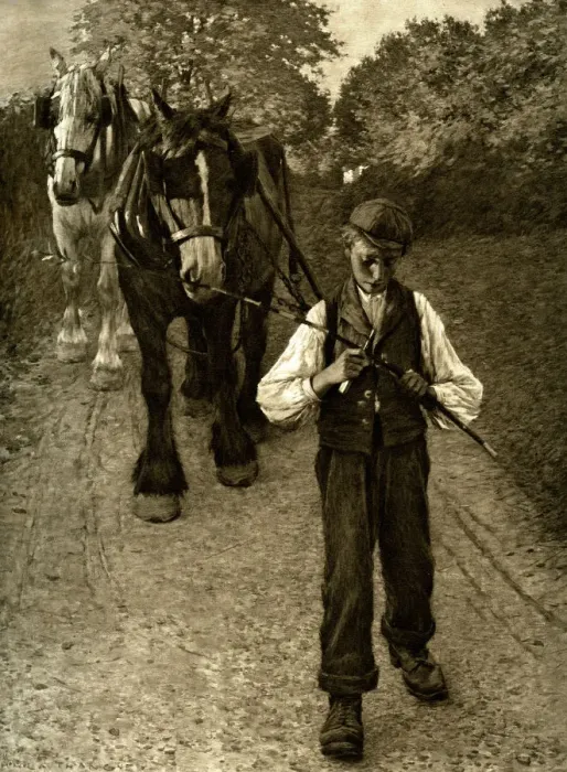 Framed Print : The Plough Boy, 1900 Framed Print : The Plough Boy, 1900