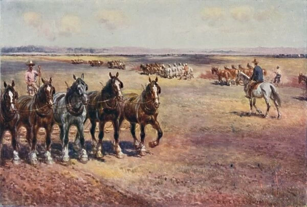Ploughing on a Large Scale, 1923. Creator: Unknown