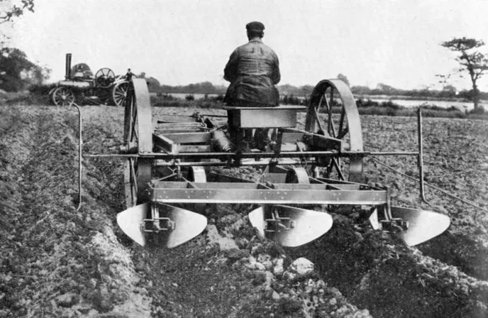 Framed Print : Ploughing by machinery, c1926. Artist: Sir John Fowler Framed Print : Ploughing by machinery, c1926. Artist: Sir John Fowler