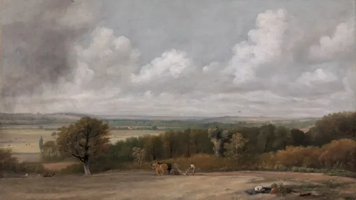 Framed Print : Ploughing Scene in Suffolk, 1824 to 1825. Creator: John Constable Framed Print : Ploughing Scene in Suffolk, 1824 to 1825. Creator: John Constable