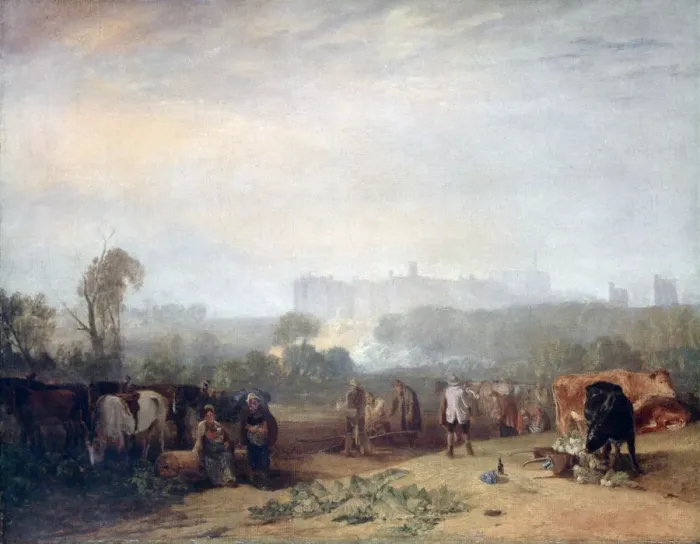 Framed Print : Ploughing up Turnips, near Slough, (`Windsor ), c1809. Artist: JMW Turner Framed Print : Ploughing up Turnips, near Slough, (`Windsor ), c1809. Artist: JMW Turner
