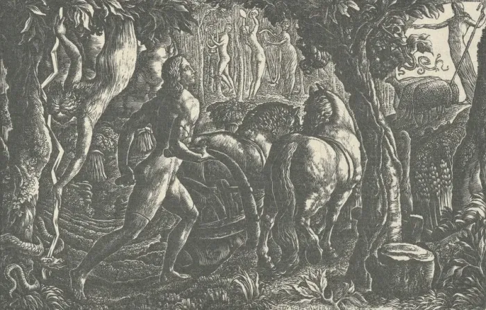 Framed Print : The Ploughman, 1827. Creator: Edward Calvert