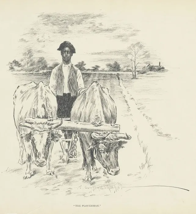 Framed Print : The ploughman, 1899. Creator: Jay Campbell Phillips