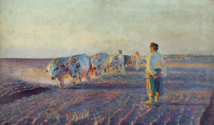 Framed Print : Plowing in the Ukraine, 1892. Creator: Leon Wyczolkowski Framed Print : Plowing in the Ukraine, 1892. Creator: Leon Wyczolkowski