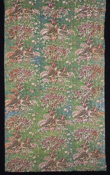 Plum Trees and Pheasants (Furnishing Fabric), England, c. 1830  /  40