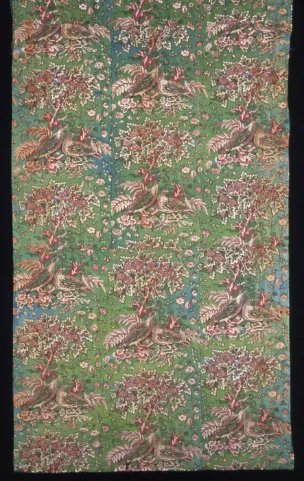Framed Print : Plum Trees and Pheasants (Furnishing Fabric), England, c. 1830 / 40 Framed Print : Plum Trees and Pheasants (Furnishing Fabric), England, c. 1830 / 40
