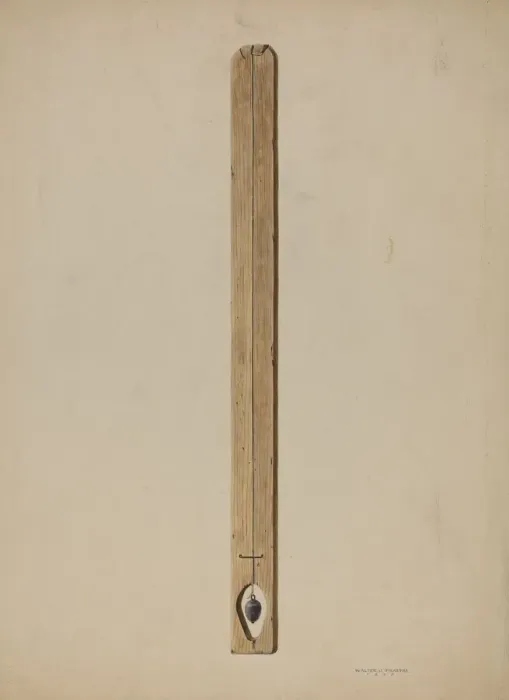 Framed Print : Plumb Line and Board, 1939. Creator: Walter Praefke Framed Print : Plumb Line and Board, 1939. Creator: Walter Praefke