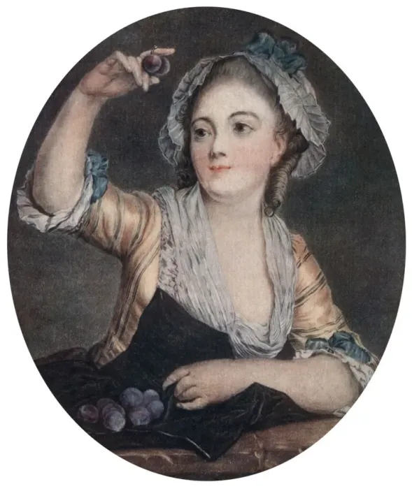 Framed Print : The Plums, c18th century (1912). Artist: P Davesne Framed Print : The Plums, c18th century (1912). Artist: P Davesne