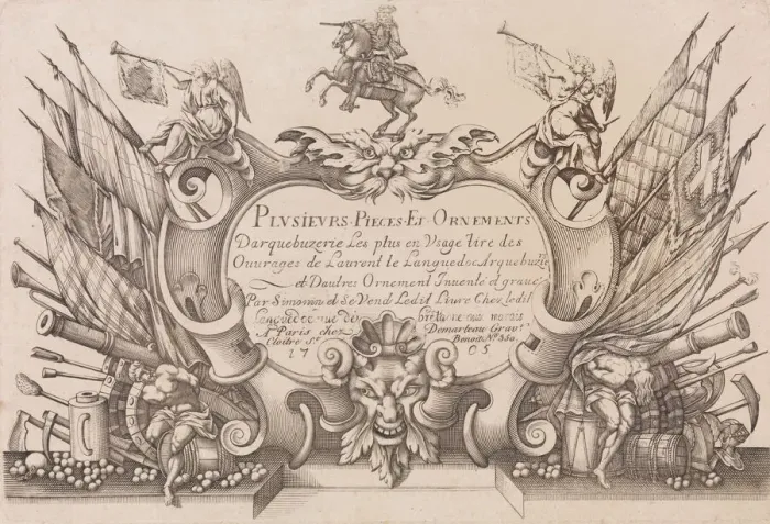 Framed Print : Plusievrs Pieces et Ornements Darquebuzerie (4th extended edition), ca. 1776 Framed Print : Plusievrs Pieces et Ornements Darquebuzerie (4th extended edition), ca. 1776