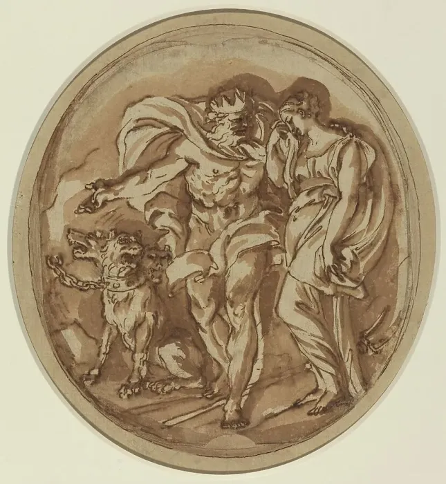 Framed Print : Pluto Bringing Proserpine to the Gates of Hell. Creator: Carlo Maratti Framed Print : Pluto Bringing Proserpine to the Gates of Hell. Creator: Carlo Maratti