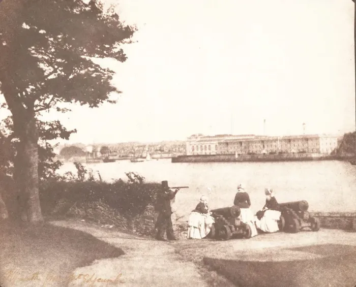 Framed Print : Plymouth from Mt. Edgcumbe, September 1845. Creator: William Henry Fox Talbot Framed Print : Plymouth from Mt. Edgcumbe, September 1845. Creator: William Henry Fox Talbot