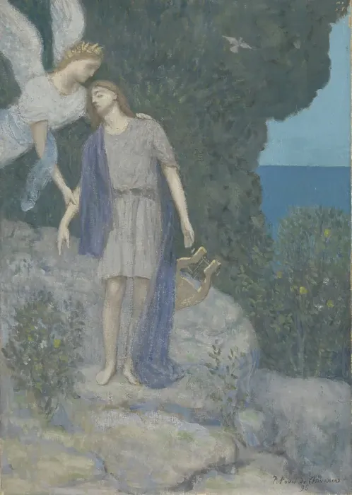 Framed Print : The Poet, 1896. Creator: Pierre Puvis de Chavannes Framed Print : The Poet, 1896. Creator: Pierre Puvis de Chavannes