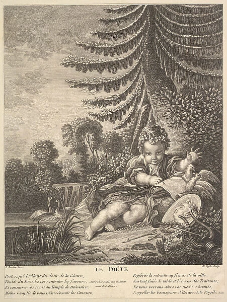 The Poet, ca. 1753. Creator: Claude Augustin Duflos le Jeune