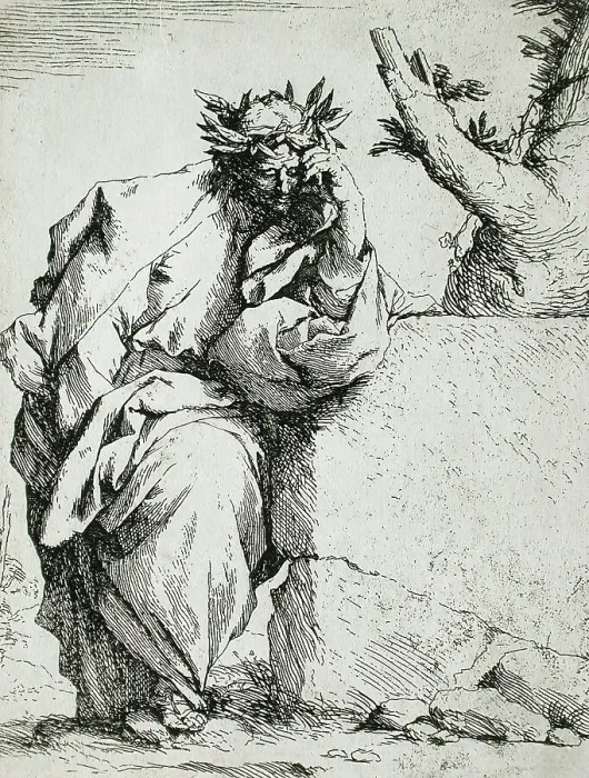 Framed Print : The Poet, between circa 1620 and circa 1621. Creator: Jusepe de Ribera Framed Print : The Poet, between circa 1620 and circa 1621. Creator: Jusepe de Ribera