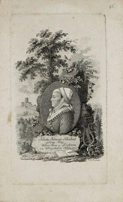Framed Print : Poet Johanne Juliane Schubert (1776-1864), 1810. Creator: Anonymous Framed Print : Poet Johanne Juliane Schubert (1776-1864), 1810. Creator: Anonymous