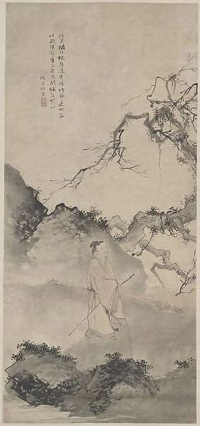 The Poet Lin Bu Wandering in the Moonlight, late 1400s. Creator: Du Jin (Chinese, 1446-c