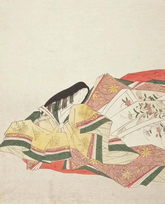 Framed Print : Poetess (image 1 of 2), c1800. Creator: Hosoda Eishi Framed Print : Poetess (image 1 of 2), c1800. Creator: Hosoda Eishi