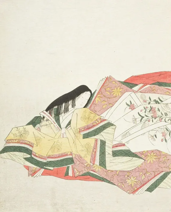 Framed Print : Poetess (image 2 of 2), c1800. Creator: Hosoda Eishi Framed Print : Poetess (image 2 of 2), c1800. Creator: Hosoda Eishi