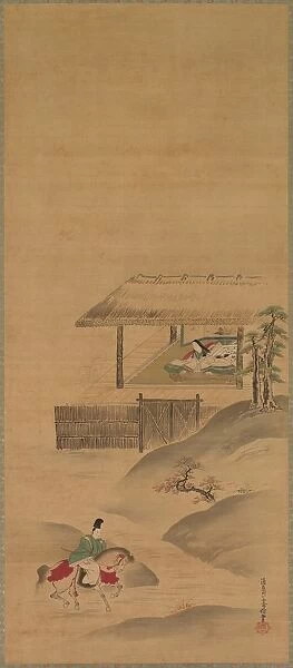 The Poetess Kogo; Autumn Landscape; Spring Landscape, mid 1600s. Creator: Yukinobu Kiyohara