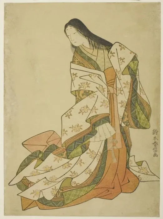 Framed Print : The Poetess Ono no Komachi, Edo period (1615-1868), 1767 / 68. Creator: Suzuki Harunobu Framed Print : The Poetess Ono no Komachi, Edo period (1615-1868), 1767 / 68. Creator: Suzuki Harunobu