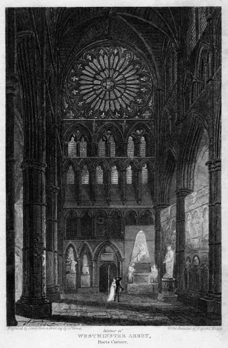 Framed Print : Poets Corner, Westminster Abbey, London, 1815. Artist: Lewis Framed Print : Poets Corner, Westminster Abbey, London, 1815. Artist: Lewis