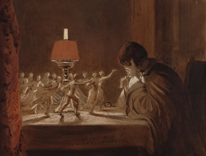 Framed Print : The Poet's Dream, c1830. Creator: Robert Walter Weir. The Poet's Dream, c1830. Creator: Robert Walter Weir Framed Print : The Poet's Dream, c1830. Creator: Robert Walter Weir. The Poet's Dream, c1830. Creator: Robert Walter Weir