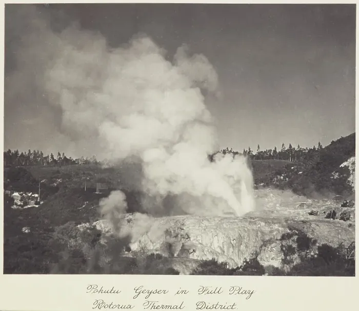 Framed Print : Pohutu Geyser in full play, Rotorua thermal district, 1920s. Creator: Harry Moult Framed Print : Pohutu Geyser in full play, Rotorua thermal district, 1920s. Creator: Harry Moult