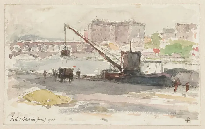 Framed Print : Point du Jour, Paris, 1905. Creator: Carel Nicolaas Storm Framed Print : Point du Jour, Paris, 1905. Creator: Carel Nicolaas Storm