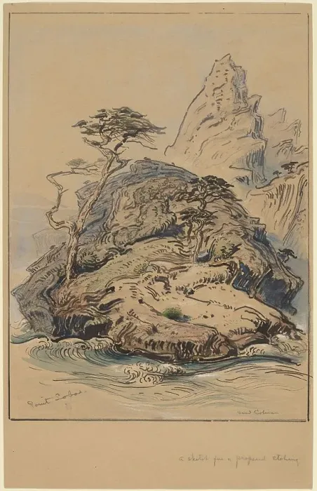 Framed Print : Point Lobos, California, probably 1886. Creator: Samuel Colman Framed Print : Point Lobos, California, probably 1886. Creator: Samuel Colman