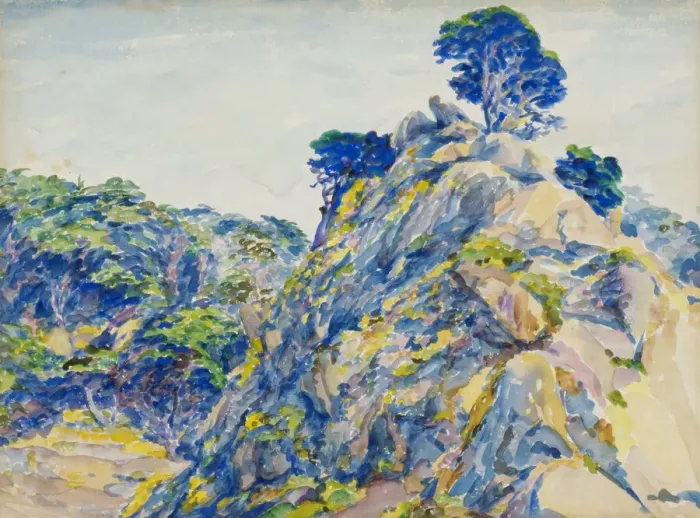 Framed Print : Point Lobos, late 19th-early 20th century. Creator: Ernest Haskell Framed Print : Point Lobos, late 19th-early 20th century. Creator: Ernest Haskell
