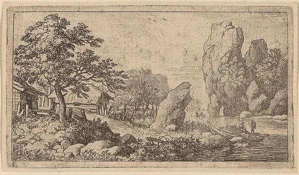 Pointed Boulder at the Bank of a River, probably c. 1645  /  1656