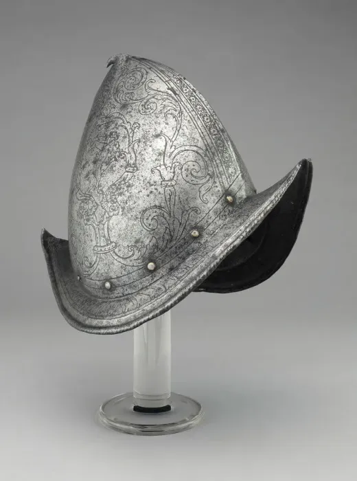 Framed Print : Pointed Morion, Italy, c. 1580. Creator: Unknown Framed Print : Pointed Morion, Italy, c. 1580. Creator: Unknown