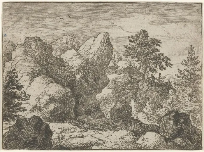Framed Print : The Pointed Rock, 17th century. Creator: Allart van Everdingen Framed Print : The Pointed Rock, 17th century. Creator: Allart van Everdingen