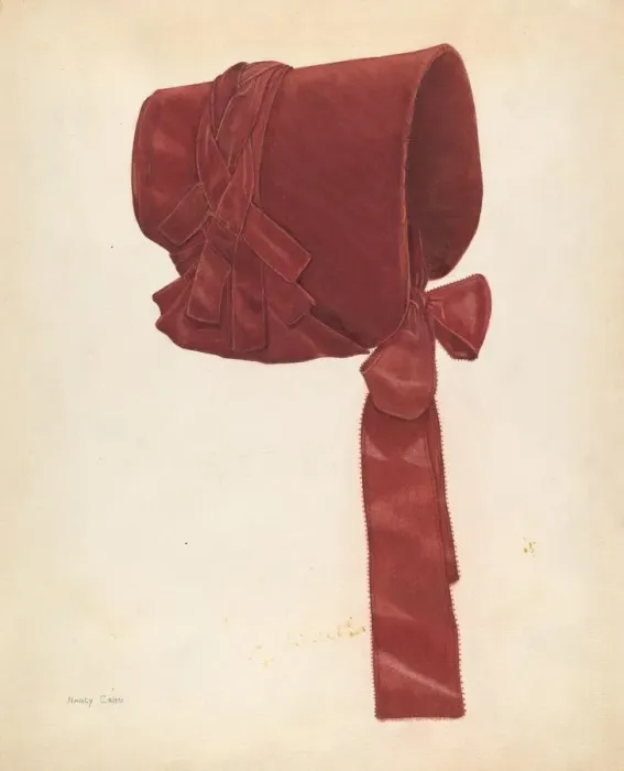 Framed Print : Poke Bonnet, c. 1938. Creator: Nancy Crimi Framed Print : Poke Bonnet, c. 1938. Creator: Nancy Crimi