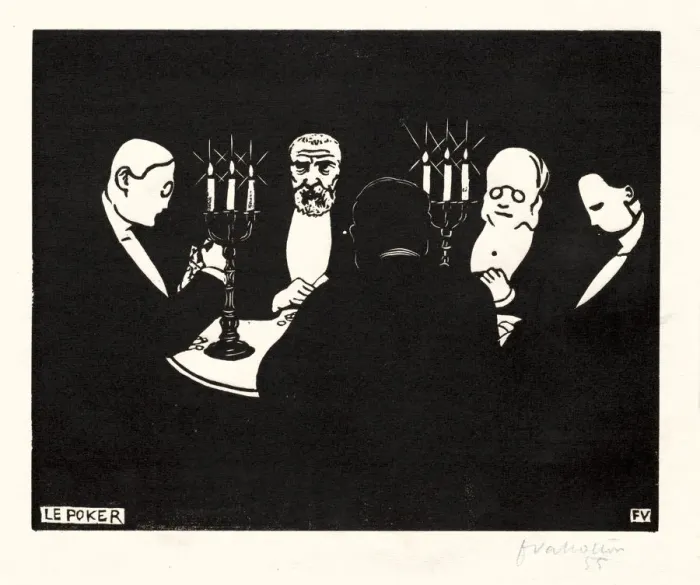 Framed Print : Poker, 1896. Creator: Felix Vallotton (French, 1865-1925) Framed Print : Poker, 1896. Creator: Felix Vallotton (French, 1865-1925)