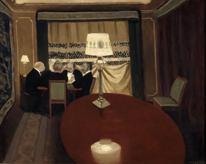 Framed Print : The Poker Game, 1902. Artist: Vallotton, Felix Edouard (1865-1925) Framed Print : The Poker Game, 1902. Artist: Vallotton, Felix Edouard (1865-1925)