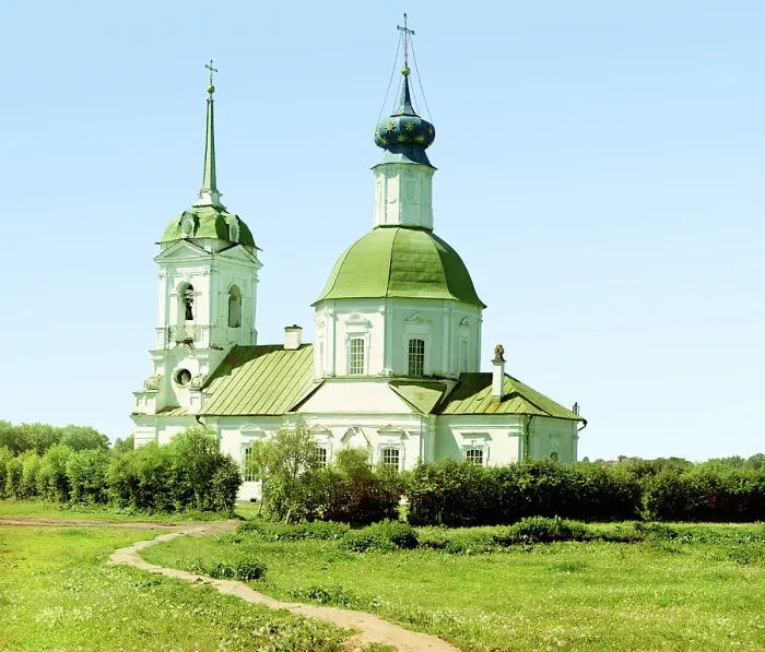 Framed Print : Pokrov Church in Sukharino, Korchevskoi County, Tver Province, 1910. Creator: Sergey Mikhaylovich Prokudin-Gorsky Framed Print : Pokrov Church in Sukharino, Korchevskoi County, Tver Province, 1910. Creator: Sergey Mikhaylovich Prokudin-Gorsky