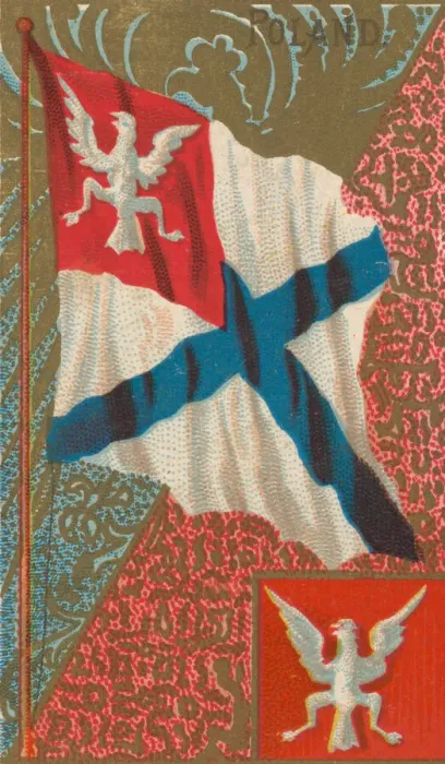Framed Print : Poland, from Flags of All Nations, Series 2 (N10) for Allen & Framed Print : Poland, from Flags of All Nations, Series 2 (N10) for Allen &