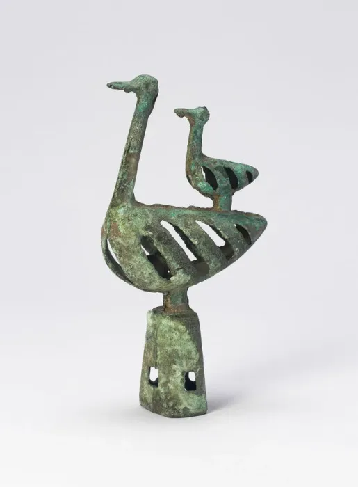 Framed Print : Pole Top with Double Bird-Shaped Bell (one of pair), 6th / 4th century B. C Framed Print : Pole Top with Double Bird-Shaped Bell (one of pair), 6th / 4th century B. C