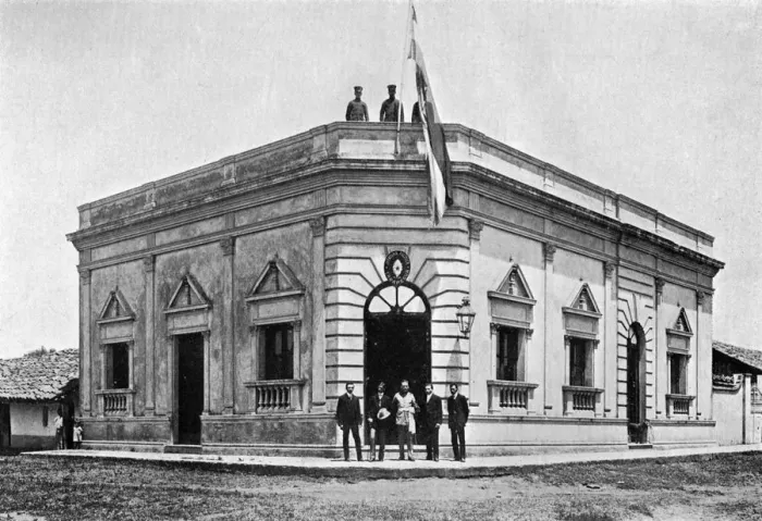 Framed Print : Police magistrates office, Carapegua, Paraguay, 1911 Framed Print : Police magistrates office, Carapegua, Paraguay, 1911
