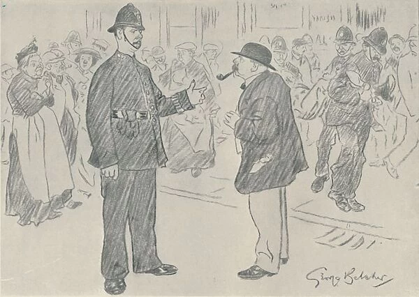 Police and the People, 1920. Artist: George Belcher