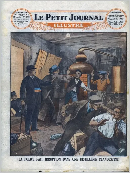 Framed Print : Police raid on an illicit distillery, 1930. Creator: Unknown Framed Print : Police raid on an illicit distillery, 1930. Creator: Unknown